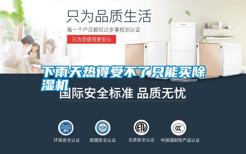 下雨天热得受不了只能买除湿机