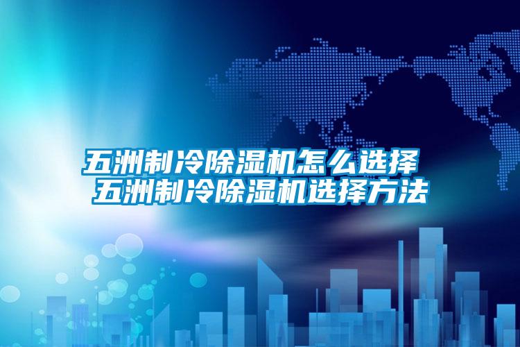 五洲制冷除湿机怎么选择 五洲制冷除湿机选择方法