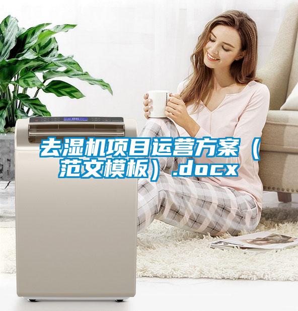 去湿机项目运营方案（范文模板）.docx
