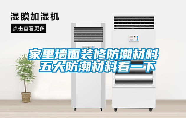 家里墙面装修防潮材料 五大防潮材料看一下