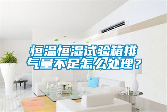 恒温恒湿试验箱排气量不足怎么处理？
