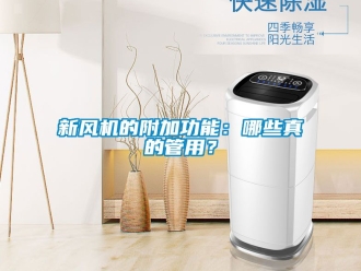企业新闻新风机的附加功能：哪些真的管用？