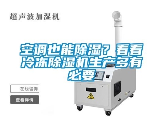 行业新闻空调也能除湿？看看冷冻除湿机生产多有必要
