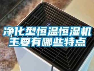 行业新闻净化型恒温恒湿机主要有哪些特点