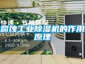 企业新闻防腐蚀工业除湿机的作用和原理
