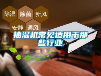 企业新闻抽湿机常见适用于那些行业