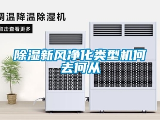 企业新闻除湿新风净化类型机何去何从