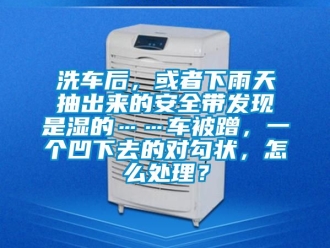 企业新闻洗车后，或者下雨天抽出来的安全带发现是湿的……车被蹭，一个凹下去的对勾状，怎么处理？